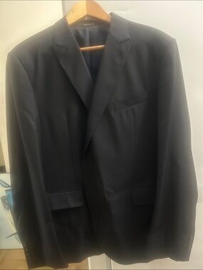 Classic Men's Dark Navy  Pinstripe Suit Jacket. Italian size 58